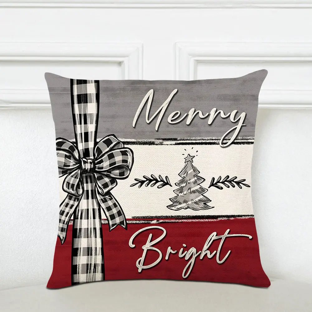 Christmas Linen Cushion Covers Enhance Your Home with Festive and Durable Design for Cozy Winter Decor - silverfoxgoods